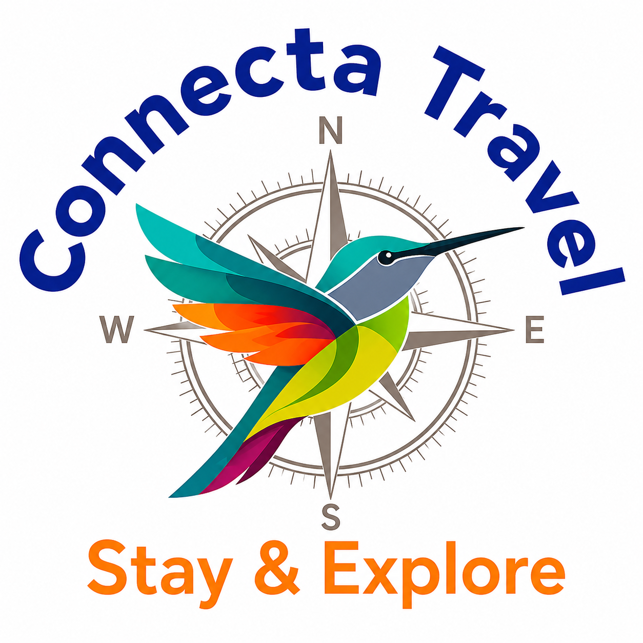 Logotipo Connecta Travel - Colibrí